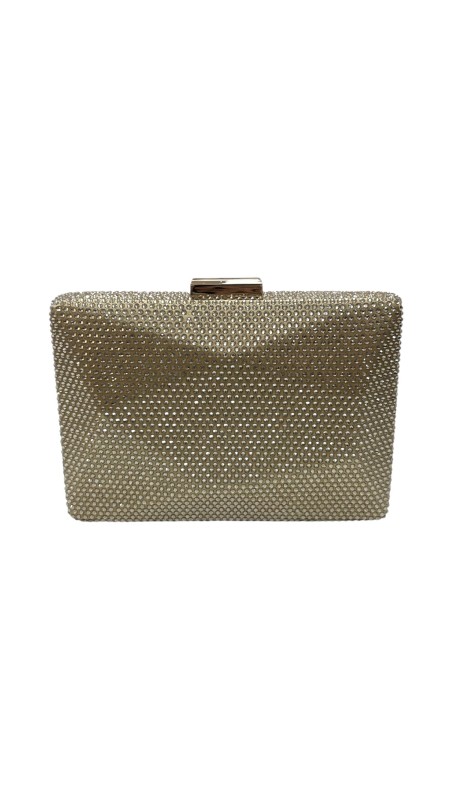 CARTERA PIEDRAS BRILLO ORO