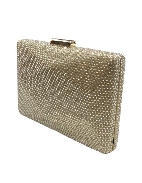 CARTERA PIEDRAS BRILLO ORO