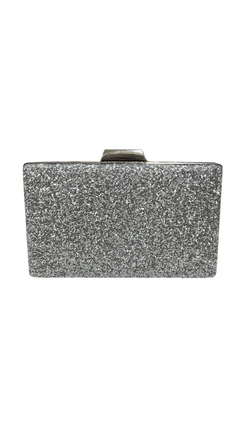 CARTERA GLITER UNILATERAL PLATA