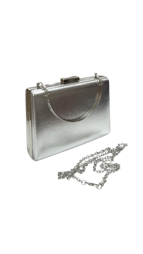 CARTERA NAPA TRAPECIO PLATA