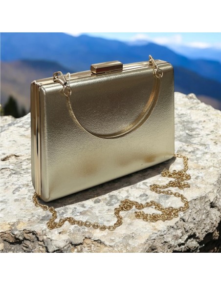 CARTERA NAPA TRAPECIO ORO