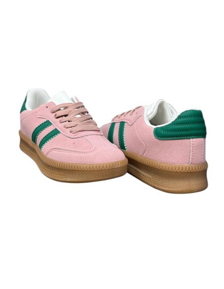 Deportiva doble suela combinada ROSA
