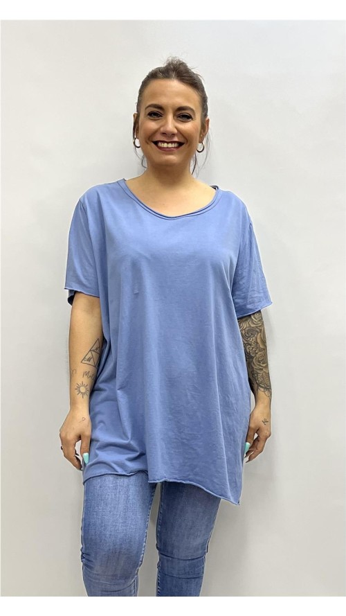 CAMISETA BASIC ALGODON AZUL