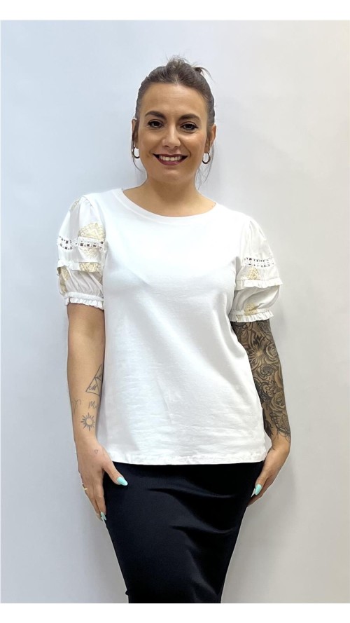 CAMISETA ROCIO BLANCO