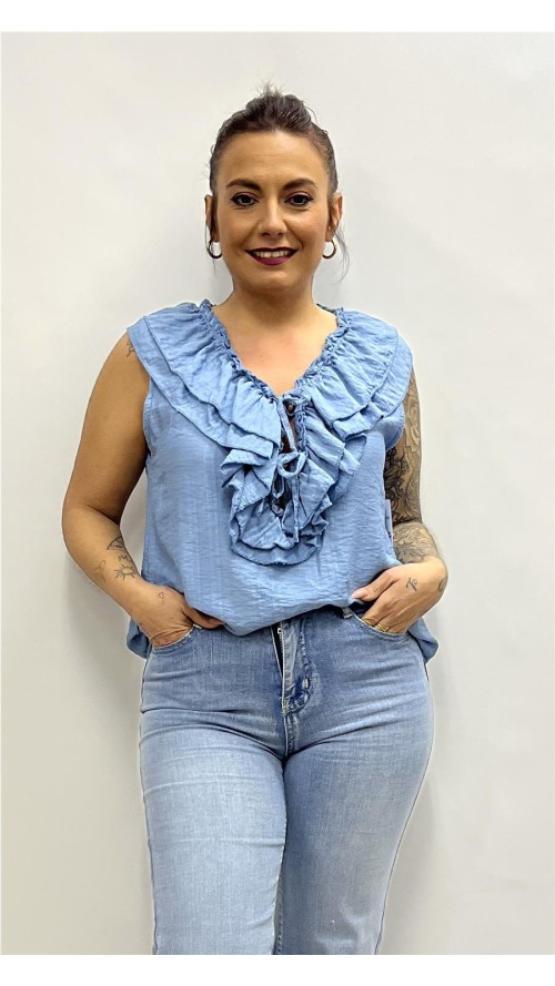 TOP BERTA AZUL