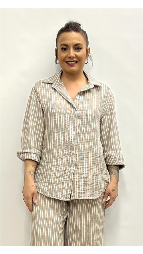 CAMISA CAMILA MARRON