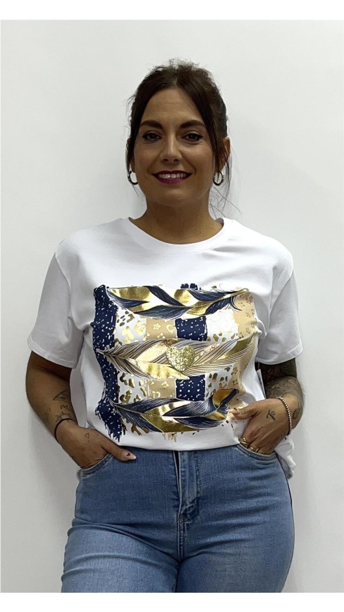CAMISETA ANIMACION AZUL