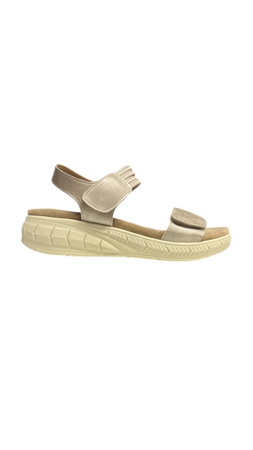 SANDALIA SOFT DOBLE VELCRO BEIG