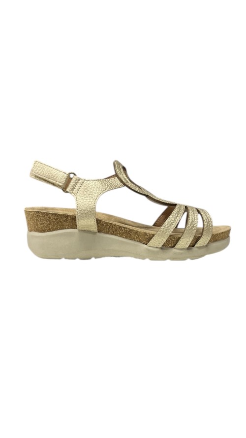 SANDALIA BIO METALIZADA ORO