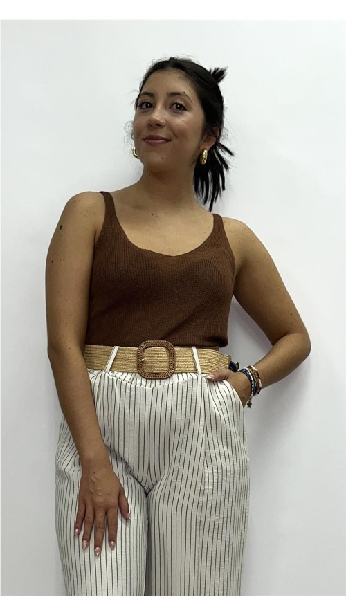 TOP FLORENCIA MARRON