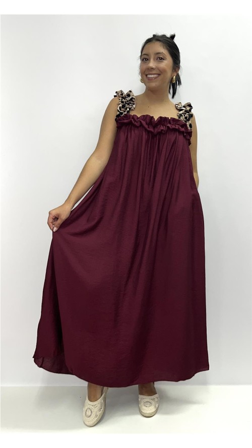 VESTIDO FELISA BURDEOS