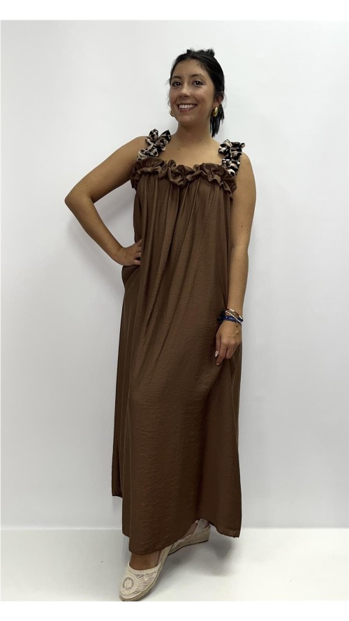 VESTIDO FELISA MARRON