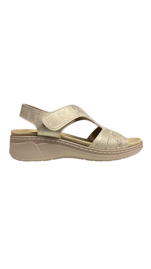 SANDALIA PLATILLA QUITABLE ORO