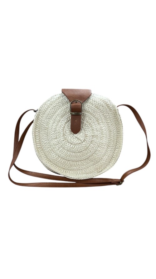 BOLSO REDONDO HEBILLA NAPA BEIG