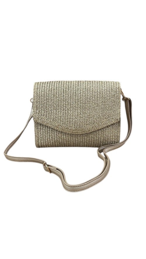 BOLSO RAFIA METALIZADO ORO