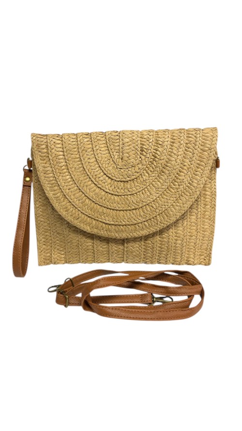 CARTERA RAFIA CAMEL