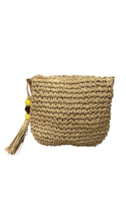 BOLSO BANDOLERA RAFIA CAMEL