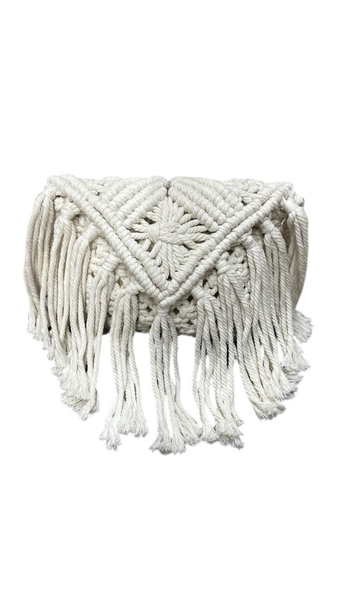 BOLSO TELA SOLAPA BLANCO