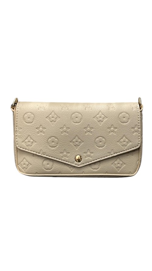 BOLSO CON CARTERA Y BILLETERA BEIG