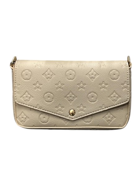 BOLSO CON CARTERA Y BILLETERA BEIG