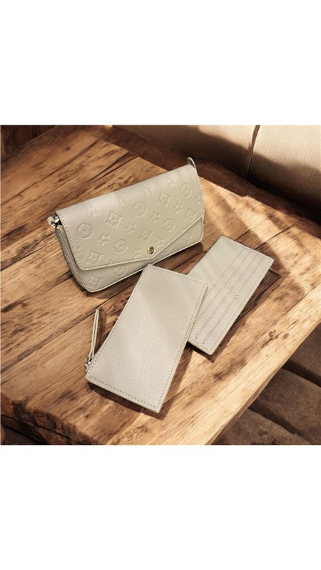 BOLSO CON CARTERA Y BILLETERA BEIG 2