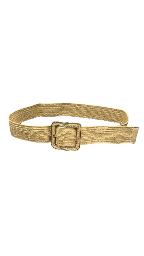 CINTURON RAFIA HEBILLA CUADRAD CAMEL