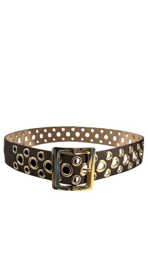 CINTURON NAPA TACHAS MARRON