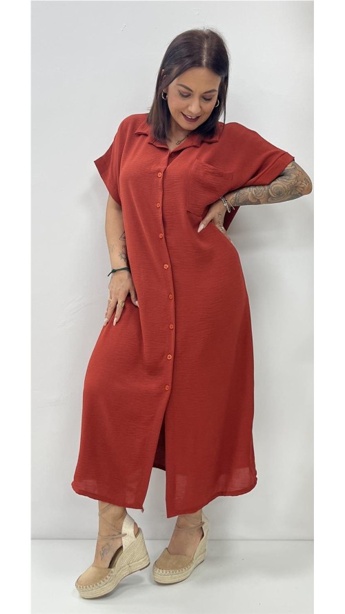 VESTIDO GINEBRA TEJA
