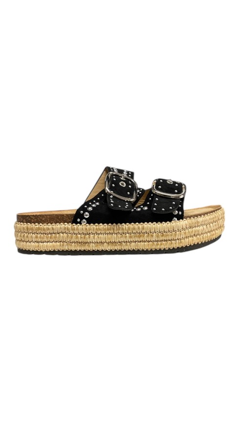 SANDALIA BIO TACHAS NEGRO