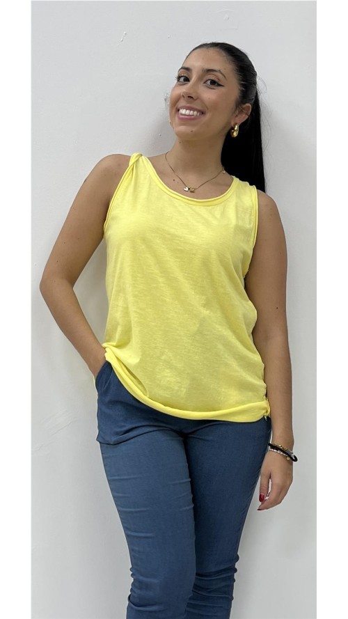 CAMISETA TIRANTA ALGODON AMARILLO