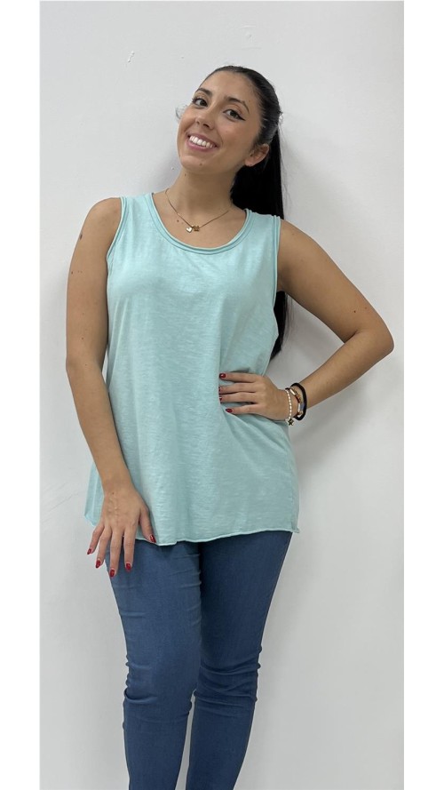 CAMISETA TIRANTA ALGODON VERDE