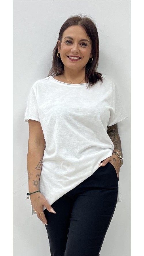 CAMISETA ALGODON BASICA BLANCO