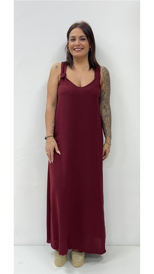 VESTIDO JULA BURDEOS
