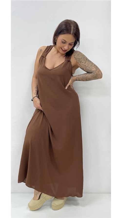 VESTIDO JULA MARRON