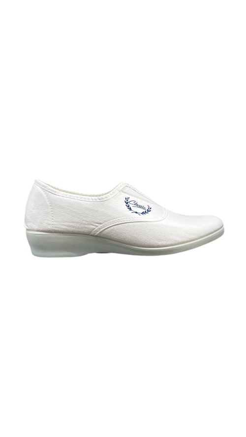 ZAPATILLA LONA ELASTICO CENTRA BLANCO