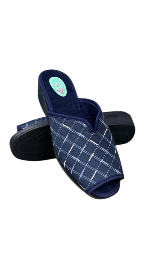 ZAPATILLA CUÑA PINTAS MARINO