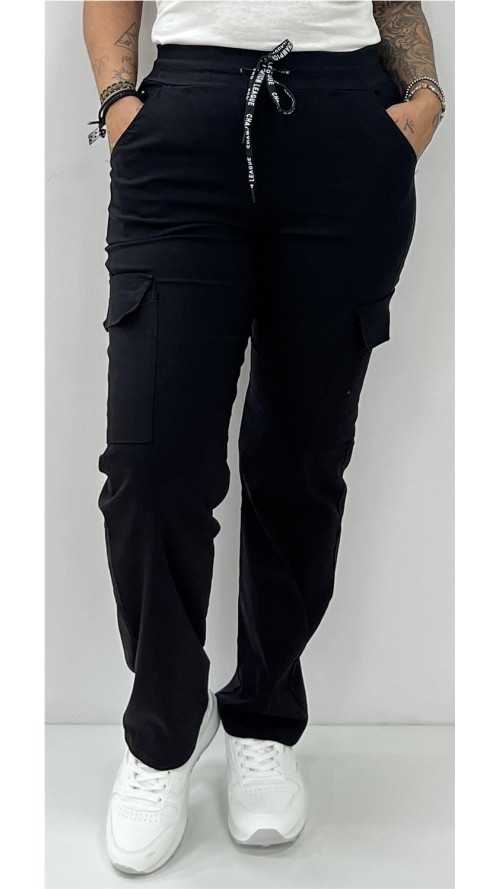 PANTALON SPORT CARGO NEGRO