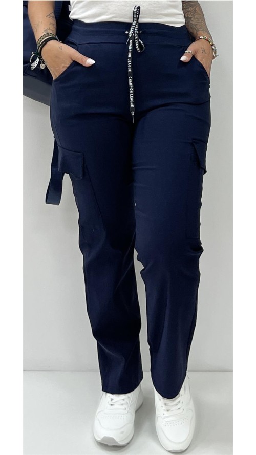 PANTALON SPORT CARGO MARINO