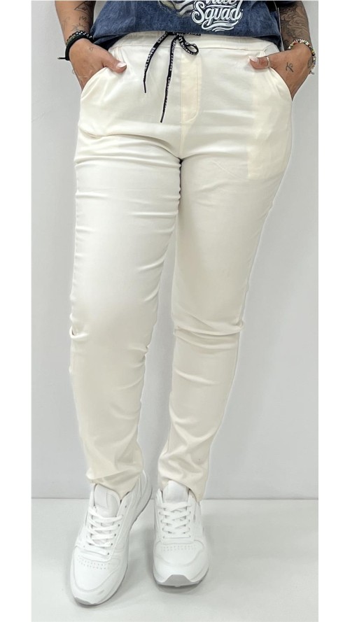 PANTALON SPORT BLANCO ROTO