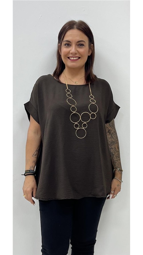 CAMISA ELBA MARRON