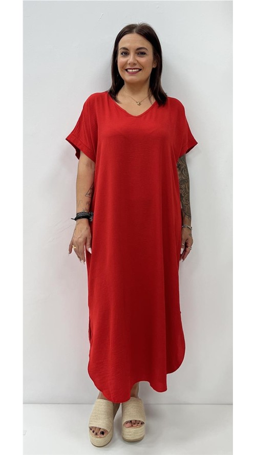 VESTIDO SUELTO ROJO
