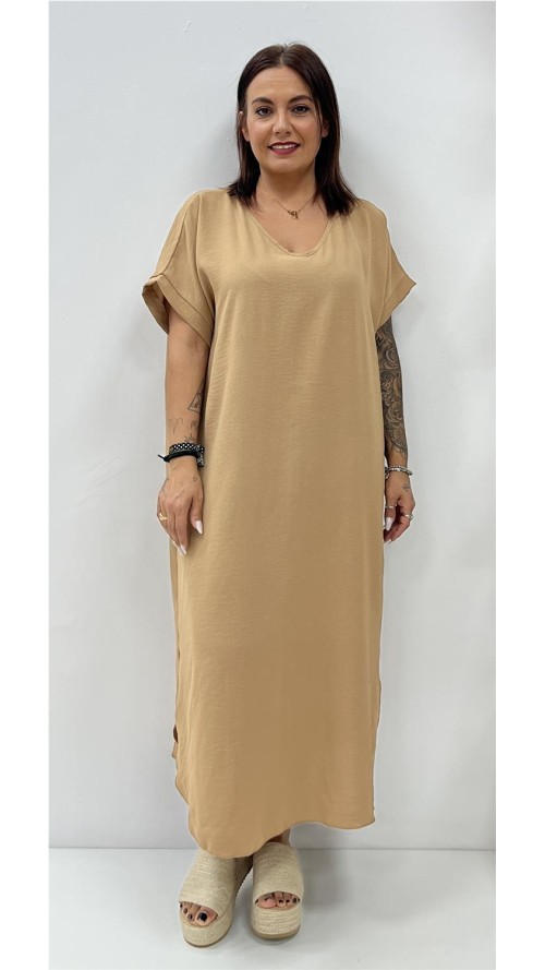VESTIDO SUELTO CAMEL