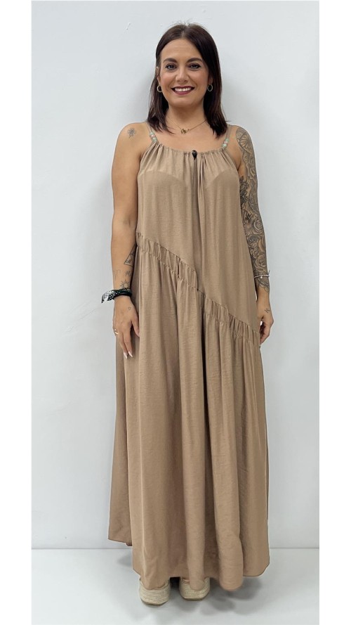 VESTIDO VALERIA CAMEL