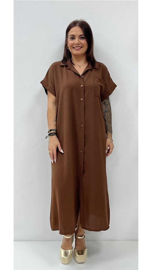 VESTIDO GINEBRA MARRON