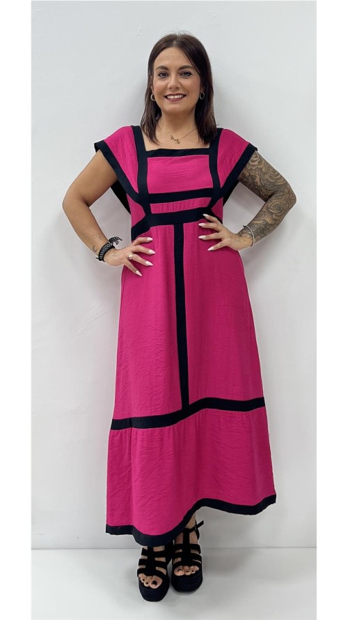 VESTIDO VICTORIA FUXIA