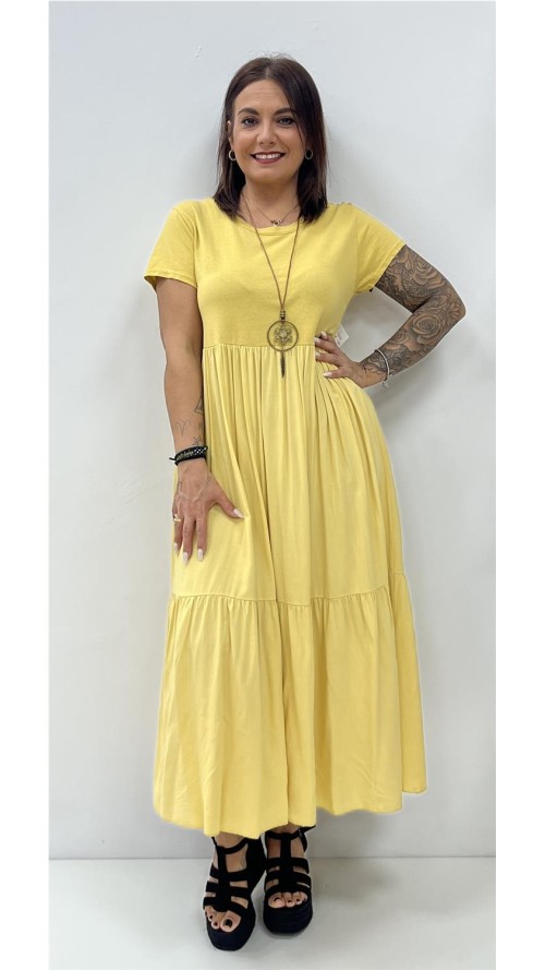 VESTIDO JANETH MOSTAZA