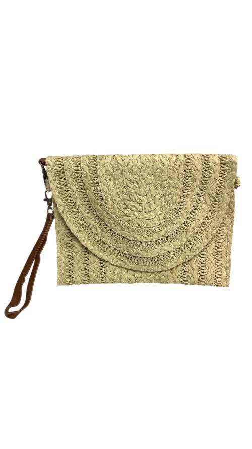 CARTERA RAFIA BEIG
