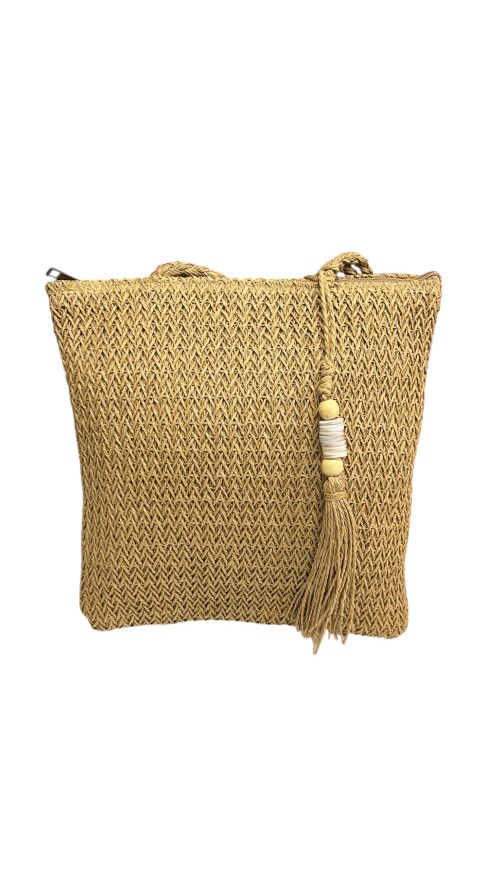 BOLSO RAFIA CAMEL