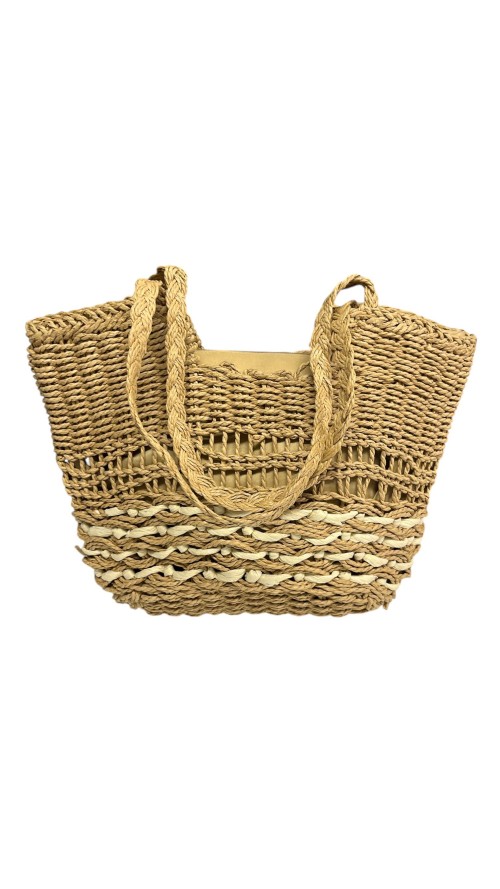 BOLSO RAFIA TRENZADO CAMEL