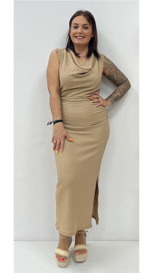 VESTIDO VALERIA TAUPE